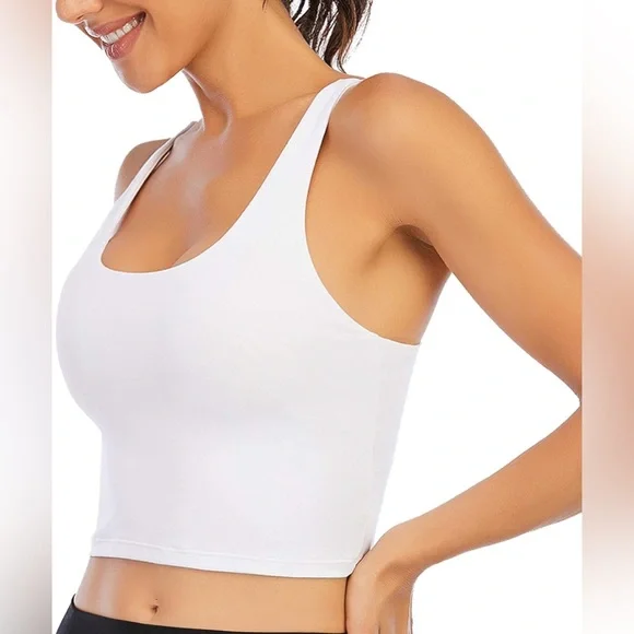 Basic white cropped top - Picture 2 of 8